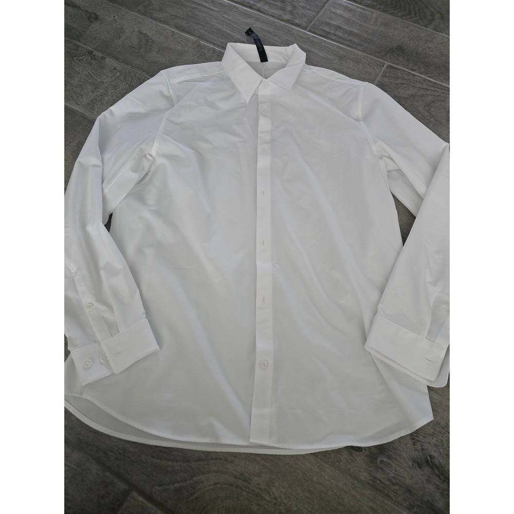 Lululemon New Venture Long Sleeve Shirt White Mens Large Button Down